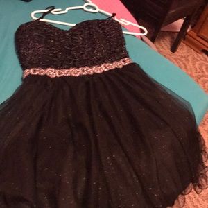black and silver homecoming dress worn once